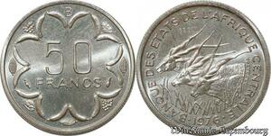 S9624 Afrique centrale 50 Francs Essai Elands Bazor 1976 B FDC -> Faire Offre 