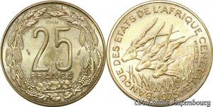 S9630 Afrique centrale 25 Francs Essai Elands Bazor 1975 FDC -> Faire Offre 