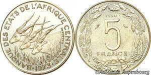 S9632 Afrique centrale 5 Francs Essai Elands Bazor 1973 FDC -> Faire Offre 