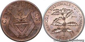 S9670 Rwanda 5 Francs Essai Durbin 1977 FDC -> Faire Offre