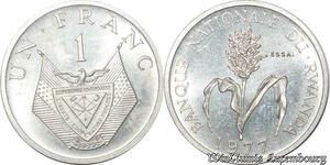 S9673 Rwanda 1 Franc Essai 1977 FDC -> Faire Offre