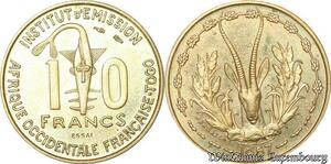 S9679 Afrique Occidentale Francaise Togo 10 Francs Essai 1957 FDC