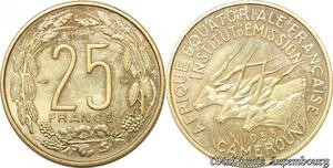 S9698 Cameroun 25 Francs Essai Elands Bazor 1958 FDC