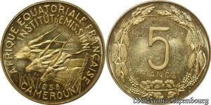 S9708 Cameroun 5 Francs Essai Elands Bazor 1958 FDC -> Faire Offre