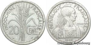 S9723 Rare Idochine 20 Cent Essai Turin 1945 FDC ! BU -> Faire Offre 