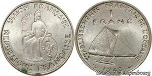 S9775 Océanie Polynésie 1 Franc Essai Marianne 1948 FDC -> Faire Offre 