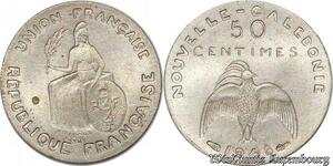 S9793 Nouvelle-Calédonie 50 Cts Essai Minerve Oiseau Arivaud 1948 FDC