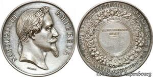 S9801 France Médaille Napoléon I Ministère Agriculture Bae 1867 Carcarsonne Silver