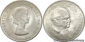 S9825 United Kingdom 1 Crown Elizabeth II Churchill 1965 UNC -&gt; Make offer