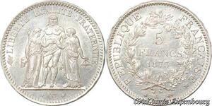 S9860 France 5 Francs Hercule Dupré 1873 A Paris Argent Silver SUP -> Faire Offre 
