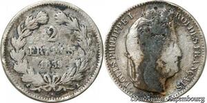 S9930 France 2 Francs Louis-Philippe 1839 A Paris Argent Silver -> Faire Offre 