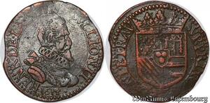 S6091 Rare France double tournois Henri de La Tour 1614 Sedan
