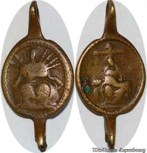 S6100 Rare Medal Papal States Vatican Pendentif Mat Dol Christ