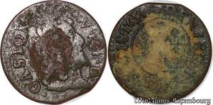 S6123 France Denier tournois 9e type Dombes Principauté Gaston d'Orléans  1650 Trévoux