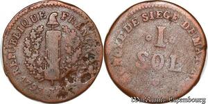 S6124 Convention France 1 sol Siège de Mayence 1793 ->Faire Offre