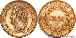 S6126  France essai 5 Centimes Louis-Philippe I 1846 reFonte monnaies cuivre Paris
