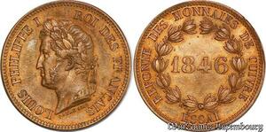 S6128 Rare France 5 Centimes Essai Louis-Philippe I 1846 Refonte PCGS SP62