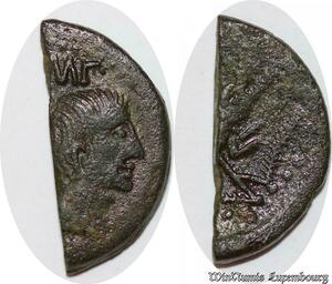 S6151 Roman Empire Demi Dupondius Agrippa Auguste Nîmes Col Nem 14 -> Make offer