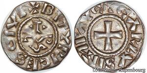 S6163 Charles le Chauve au nom de Denier, Bourges Argent SUP ! ->Faire Offre