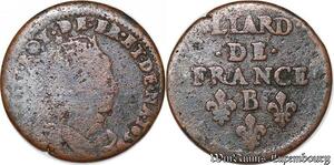 S6183 Louis XIV Liard au buste juvénile 1656 B Pont-de-l'Arche ->Faire Offre