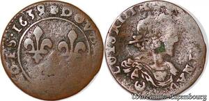 S6186 Double Tournois Louis XIII 1639 ->Faire Offre