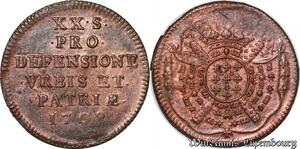 S6198 Rare Siège Lille 20 Sols Louis XIV  Boufflers 1708 SUP Red Color > M offer