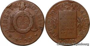 S6219 Rare Convention Sol aux balances An II 1793 BB Strasbourg ->Faire Offre