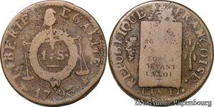 S6224 Rare Convention Sol aux balances An II 1793 W. Aas ->Faire Offre