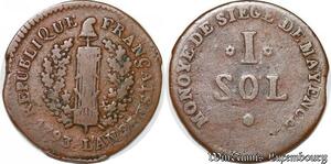 S6250 Convention Allemagne siège de Mayence 1 sol 1793 an 2 ->Faire Offre
