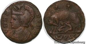 S6273 Roman Empire Constantin I Nummus 330-331, Lyon Louve VRBS Roma SPL ! ->Make offer