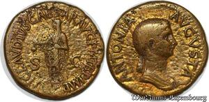 S6341 Roman Empire Rare Antonia Dupondius. 41-42 D.C Roma Anv Antonina Avgvsta