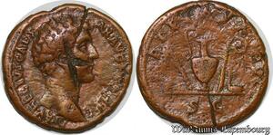 S6354 Roman Empire Marcus Aurelius as Caesar Antoninus Pius 138-161 Dupondius AD 140 144