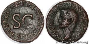 S6369 Roman Empire Rare Auguste 14 Après J-C Caius Julius Pontif Maxim Tribvn Pot XXXIIII