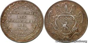 S6376 Rare Jeton Académie des Beaux-Arts Lyon 1713 Louis XIV Argent Silver