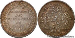S6379 Rare Jeton Académie des Beaux-Arts Lyon 1713 Louis XIV Argent Silver