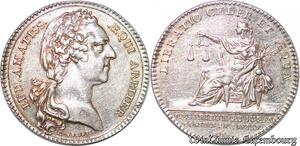 S6406 Rare Jeton Louis XV Normandie Chambre CommerceDieppe 1758 Argent SUP !