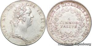 S6421 Jeton Louis XV Protecteur Académie Françoise A Immortalité VivI SUP