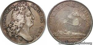 S6518 Jeton Token Louis XIV 1706 Alit. Viresque. Ministrat Argent Silver