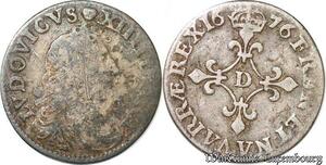 S6524 Louis XIV 4 sols des traitants 1676 D Lyon Argent ->Faire Offre