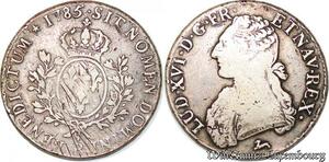 S6535 Rare Louis XVI écu aux rameaux d'olivI 1785 R Orléans Argent