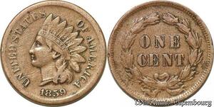 S6549 USA Indian Cent One Cent 1859 ->Make offer