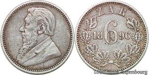 S6550 South Africa 6 Pence 1896 Silver ->Faire Offre