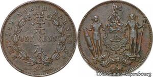 S6555 British North Borneo 1 Cent 1888 Heaton ->Faire Offre