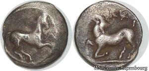 S6581 Asie Mineur Kelenderis Obole (350-333 av JC)Bouctin à gauche Silver