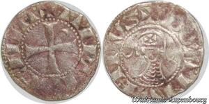 S6591 Crusaders Antioch Denier Bohémond III 1149-1163 Silver