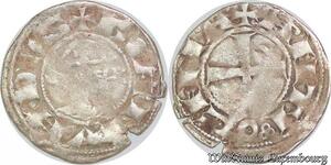 S6606 Crusaders Antioch Denier Bohémond III 1149-1163 Silver