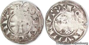 S6608 Crusaders Antioch Denier Bohémond III 1149-1163 Silver