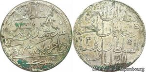 S6627 Turkey 2 Zolota 1187/3 AH Abdul Hamid I Constantinople Silver