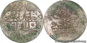 S6645 Turkey Piastre Abdul Hamid I 1187/12 Constantinople Silver