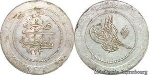 S6646 Turkey 5 Kurush Mahmud II 1223/4 Constantinople Silver AU SUP